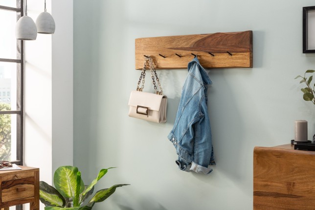 Porte-manteau MAMMUT 80cm Sheesham Massif Naturel