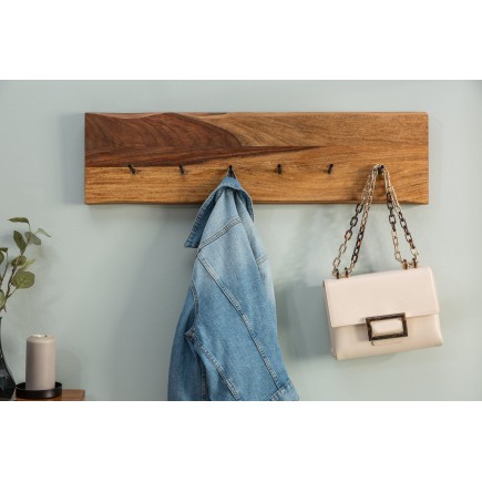 Porte-manteau MAMMUT 80cm Sheesham Massif Naturel 2