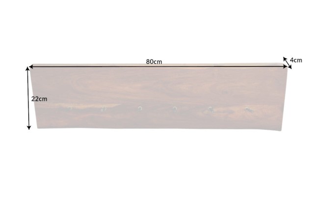 Porte-manteau MAMMUT 80cm Sheesham Massif Naturel
