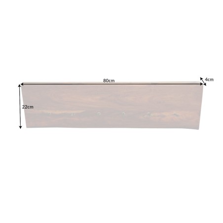 Porte-manteau MAMMUT 80cm Sheesham Massif Naturel