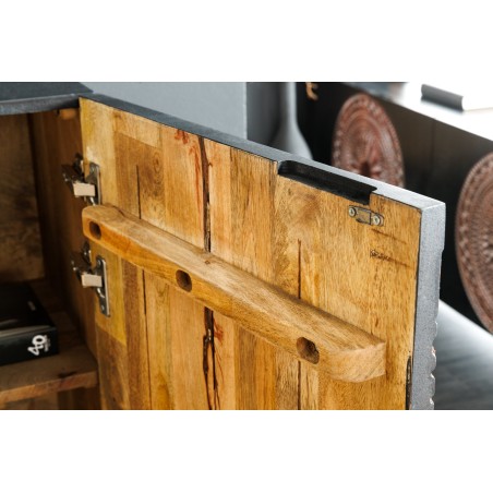 Highboard MANDALA 120cm - Buffet Haut Manguier & Métal