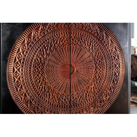 Highboard MANDALA 120cm - Buffet Haut Manguier & Métal