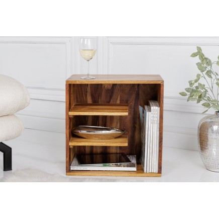 Table d'appoint CUBUS 43cm sheesham massif