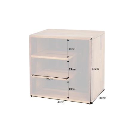 Table d'appoint CUBUS 43cm sheesham massif