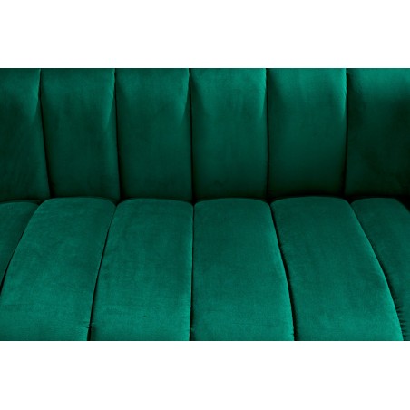 Canapé NOBLESSE 2 places velours vert émeraude, pieds dorés