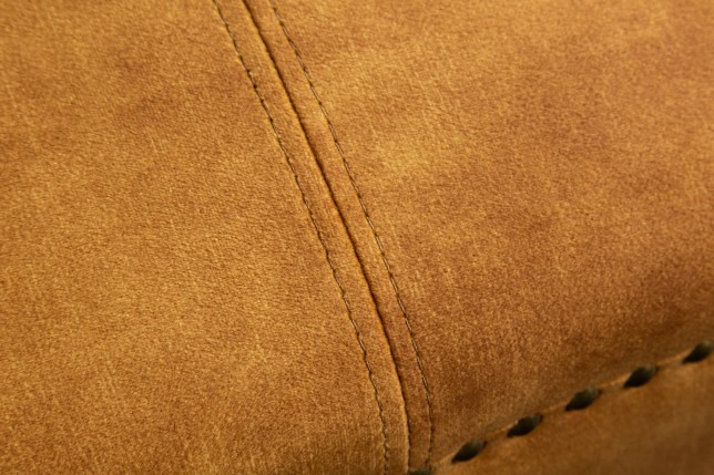 Recamiere Chesterfield 170cm velours moutarde