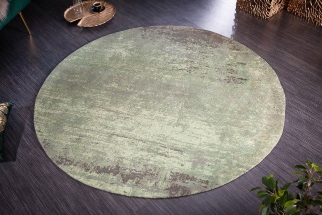 Tapis rond INFINITY HOME 150cm vert - Coton
