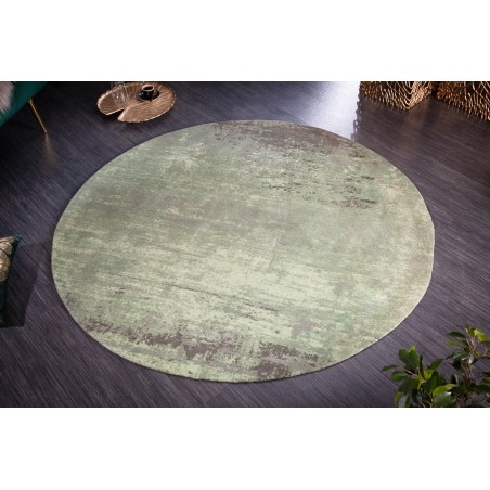 Tapis rond INFINITY HOME 150cm vert - Coton