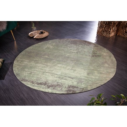 Tapis rond INFINITY HOME 150cm vert - Coton 2