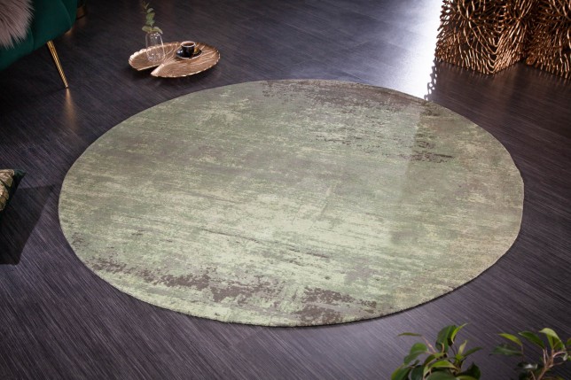 Tapis rond INFINITY HOME 150cm vert - Coton