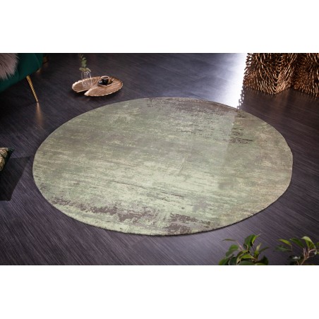 Tapis rond INFINITY HOME 150cm vert - Coton