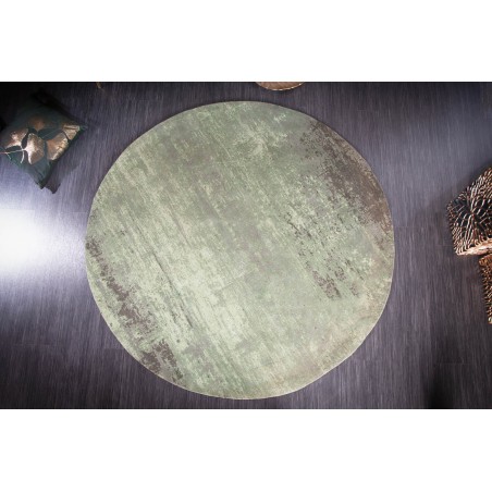 Tapis rond INFINITY HOME 150cm vert - Coton
