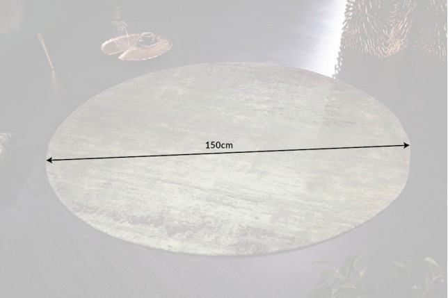 Tapis rond INFINITY HOME 150cm vert - Coton