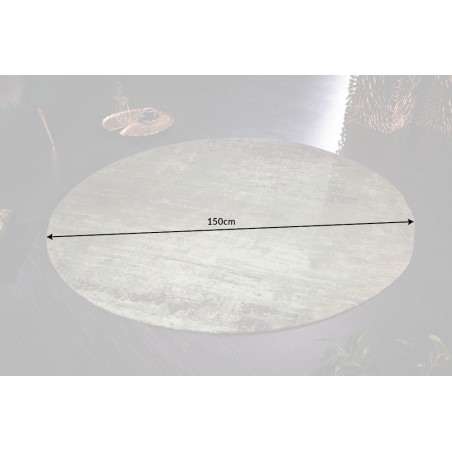 Tapis rond INFINITY HOME 150cm vert - Coton