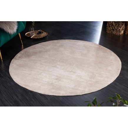 Tapis rond MODERN ART 150cm beige - Coton