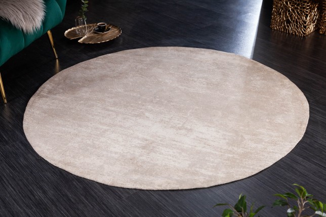 Tapis rond MODERN ART 150cm beige - Coton