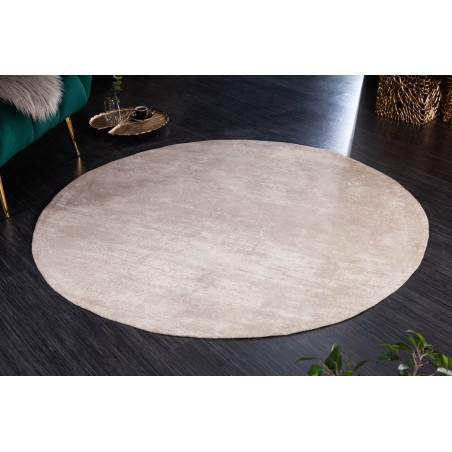 Tapis rond MODERN ART 150cm beige - Coton