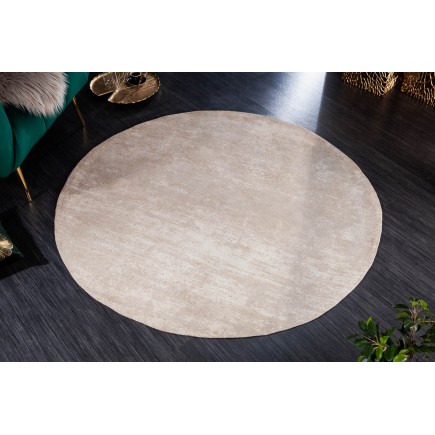 Tapis rond MODERN ART 150cm beige - Coton 2
