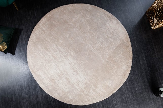 Tapis rond MODERN ART 150cm beige - Coton