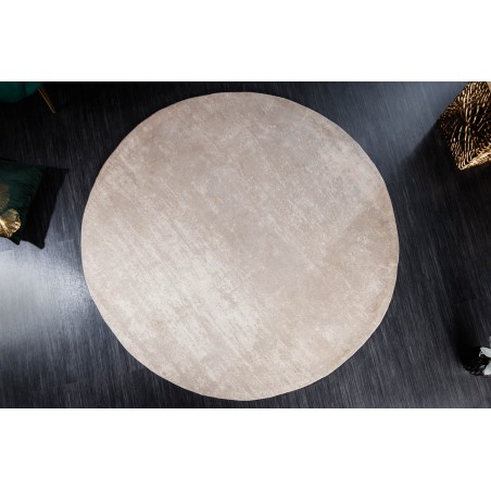 Tapis rond MODERN ART 150cm beige - Coton
