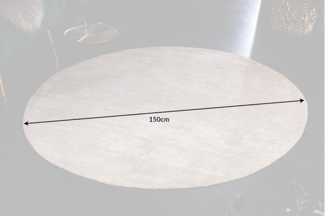 Tapis rond MODERN ART 150cm beige - Coton