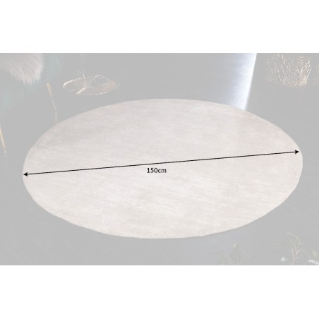 Tapis rond MODERN ART 150cm beige - Coton