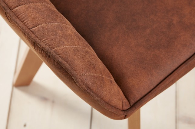 Fauteuil pivotant LIVORNO 180° microfibre brun