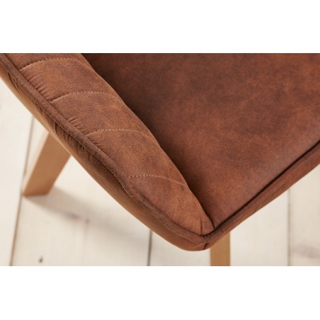 Fauteuil pivotant LIVORNO 180° microfibre brun