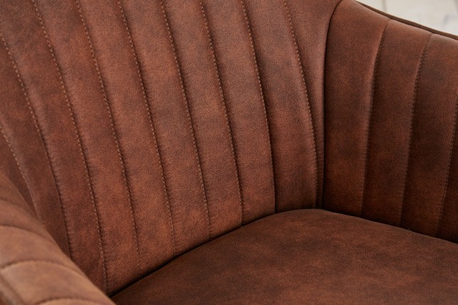 Fauteuil pivotant LIVORNO 180° microfibre brun