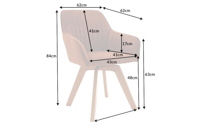 Fauteuil pivotant LIVORNO 180° microfibre brun
