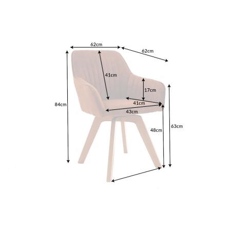 Fauteuil pivotant LIVORNO 180° microfibre brun