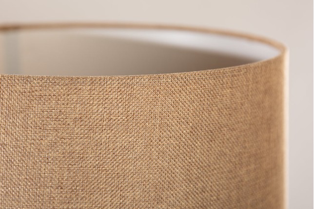 Lampe à poser HARMONY NATURE teck et lin beige 50cm