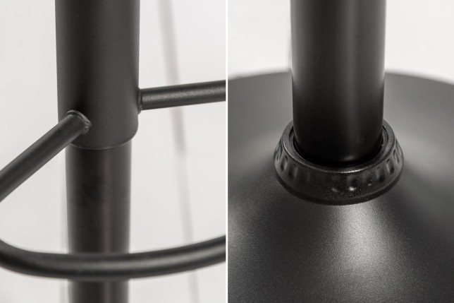 Tabouret de bar PORTLAND velours moutarde réglable