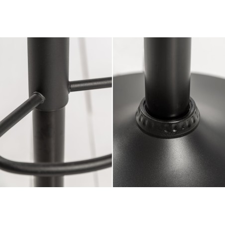 Tabouret de bar PORTLAND velours moutarde réglable