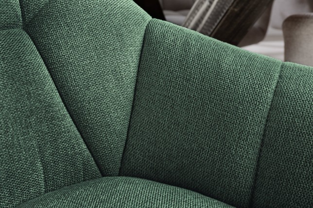 Fauteuil pivotant PAPILLON 180° tissu vert foncé