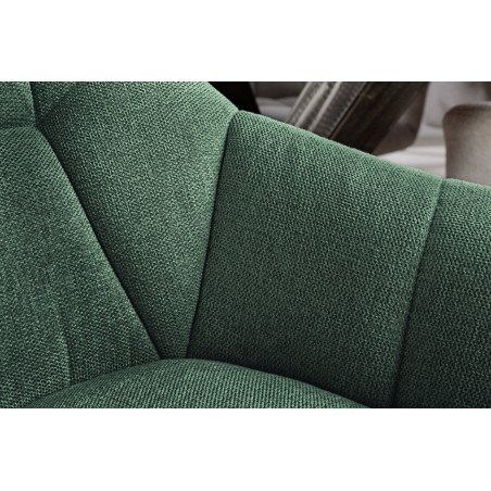 Fauteuil pivotant PAPILLON 180° tissu vert foncé