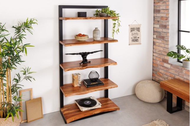 Étagère MAMMUT 180cm Acacia Massif & Métal Noir