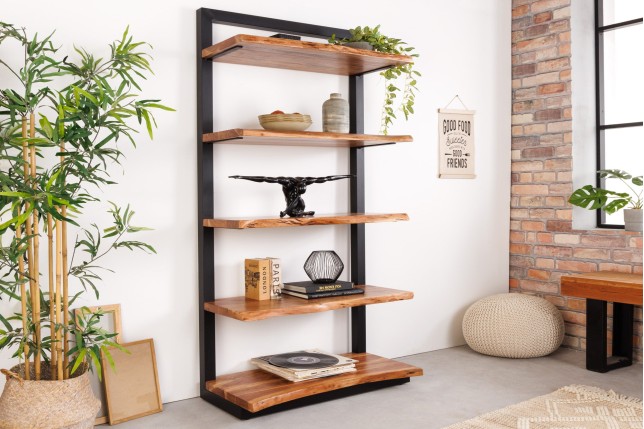 Étagère MAMMUT 180cm Acacia Massif & Métal Noir