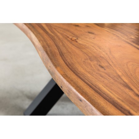 Table basse MAMMUT 120cm acacia massif finition miel