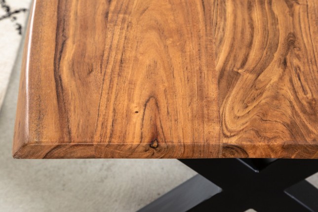 Table basse MAMMUT 120cm acacia massif finition miel