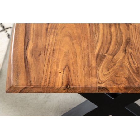 Table basse MAMMUT 120cm acacia massif finition miel