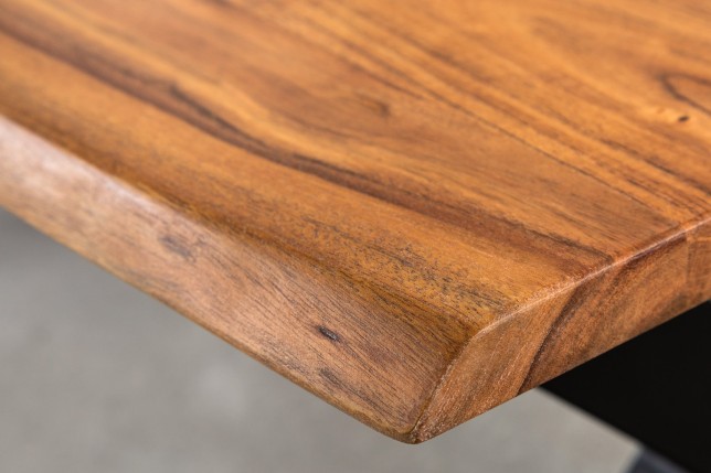 Table basse MAMMUT 120cm acacia massif finition miel