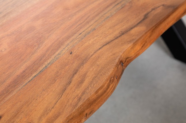 Table basse MAMMUT 120cm acacia massif finition miel