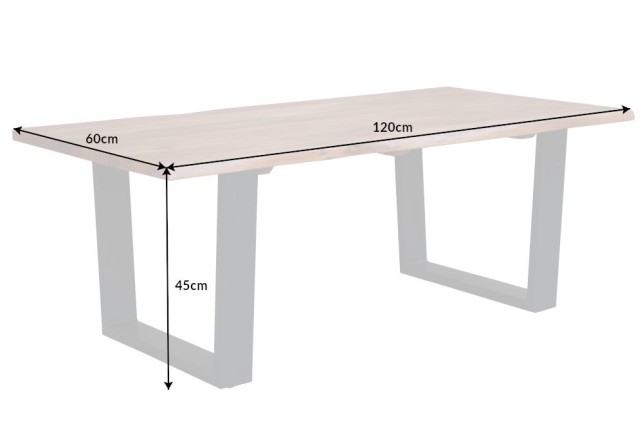 Table basse MAMMUT 120cm Acacia Massif Naturel