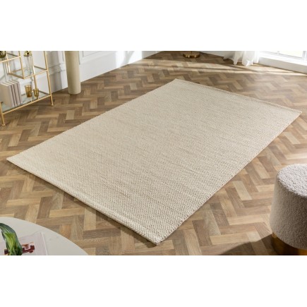 Tapis Laine Beige 160x240 cm Fait Main | Sol Chauffant 2