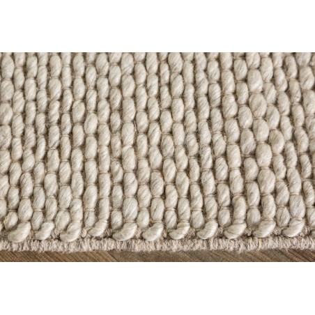 Tapis Laine Beige 160x240 cm Fait Main | Sol Chauffant