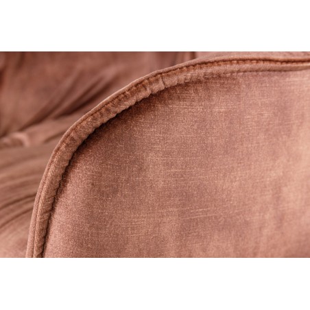 Tabouret de bar MILANO 75cm velours marron - Lot de 2