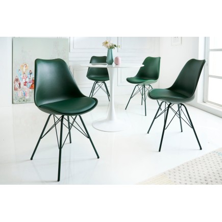Chaise Scandinavia Masterpiece simili-cuir vert foncé