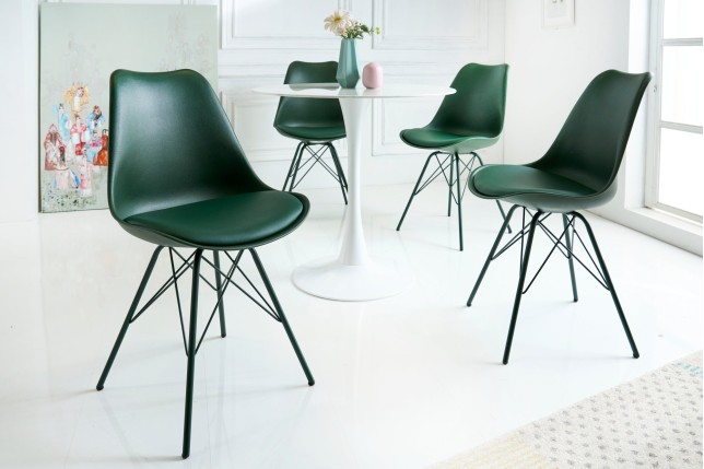 Chaise Scandinavia Masterpiece simili-cuir vert foncé