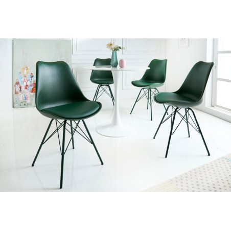Chaise Scandinavia Masterpiece simili-cuir vert foncé
